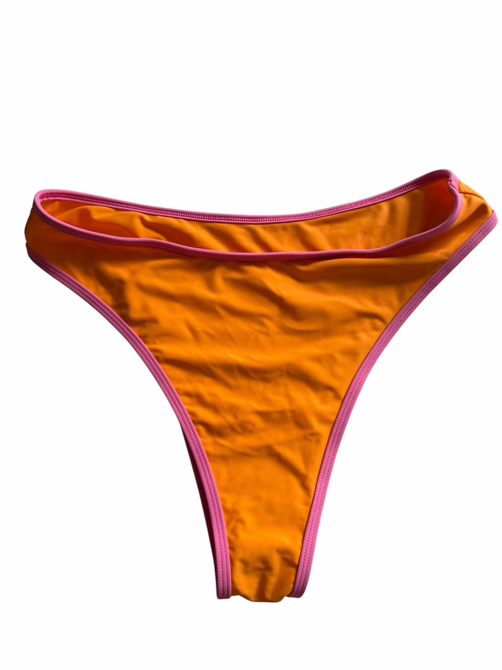 93 Play Street Dreamsicle Orange & Pink Contrast Trim Bikini Bottom